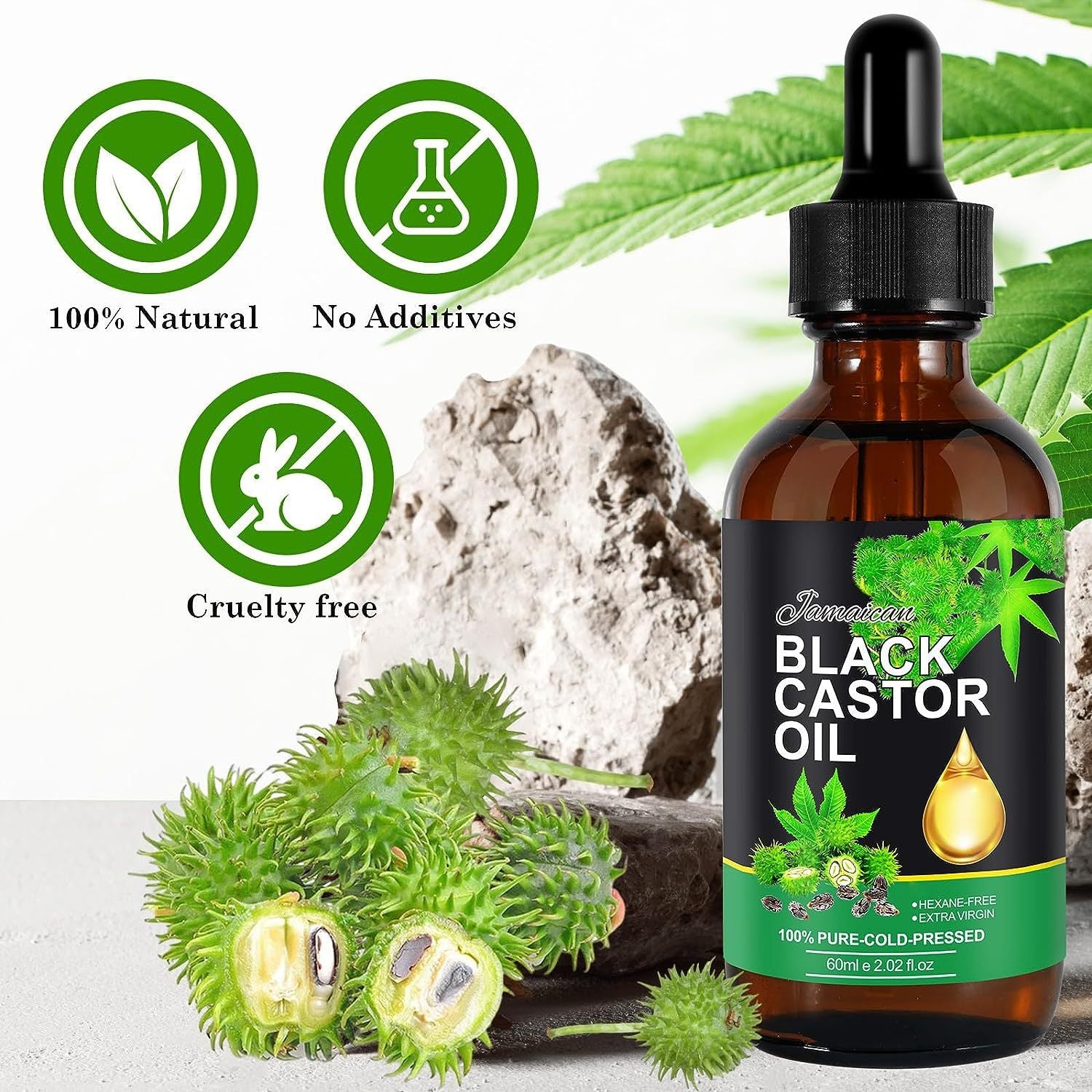 Black Castor Oil Massage Oil Hair Care Essential Oil Cross-border Black Castor Oil Massage Oil Hair Care Essential Oil Cross-border